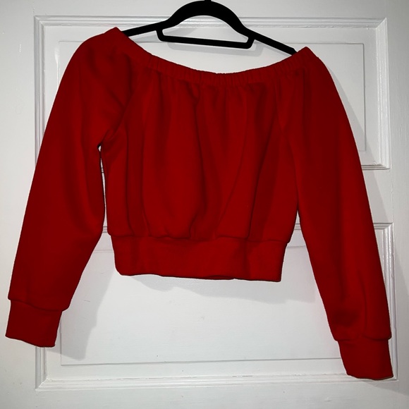 Garage Cropped ‘Portland XVII’ Red Sweatshirt, size Small - Picture 3 of 3